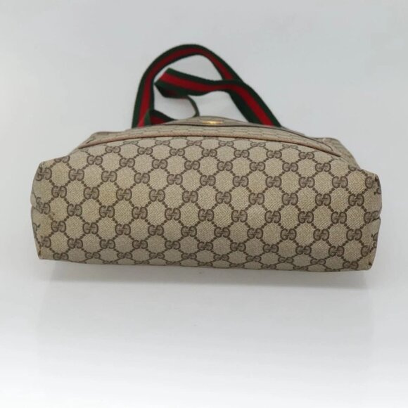 GUCCI GG Supreme Web Sherry Line Tote Bag PVC Beige Gold 39 02 0031 Auth ep9436 - Picture 7 of 16